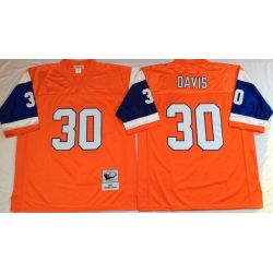 Cheap Terrell Davis Broncos Jersey #30 Orange Throwback From China