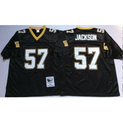 Cheap Rickey Jackson Saints Jersey #57 Black Throwback From China