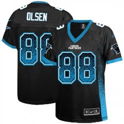 Cheap Greg Olsen Panthers Women Jersey From China Black Drift Fashion I #88