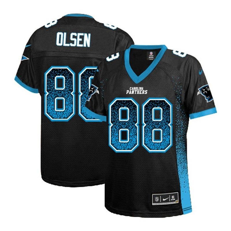 Cheap Greg Olsen Panthers Women Jersey From China Black Drift Fashion I #88