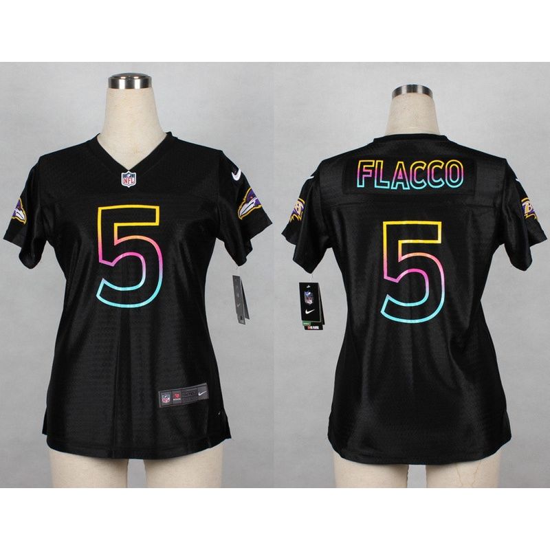 Cheap Joe Flacco Ravens Women Jersey From China Black Fashion #5