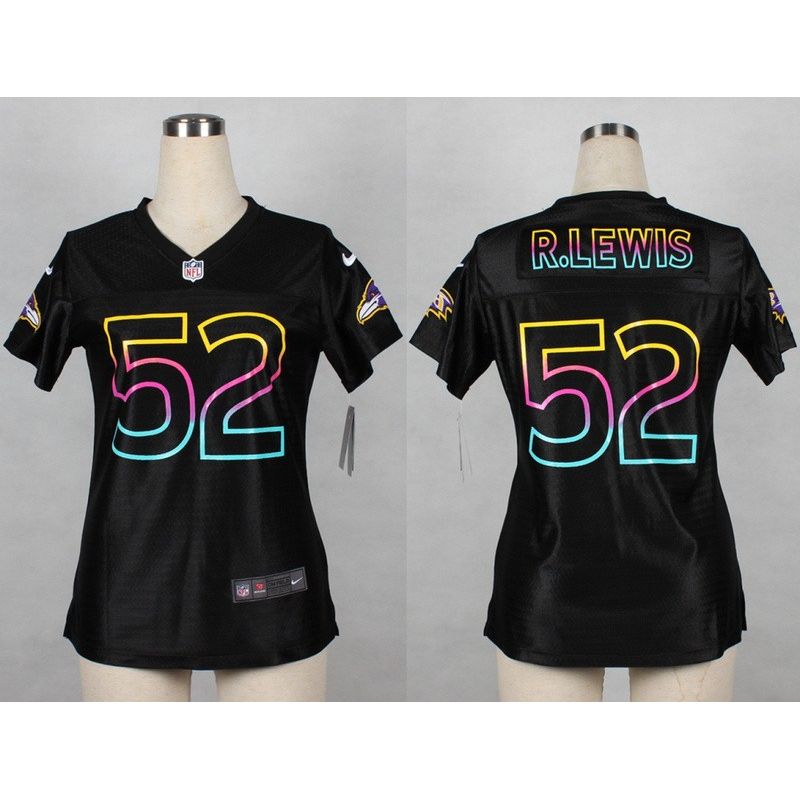 Cheap Ray Lewis Ravens Women Jersey From China Black Fashion #52