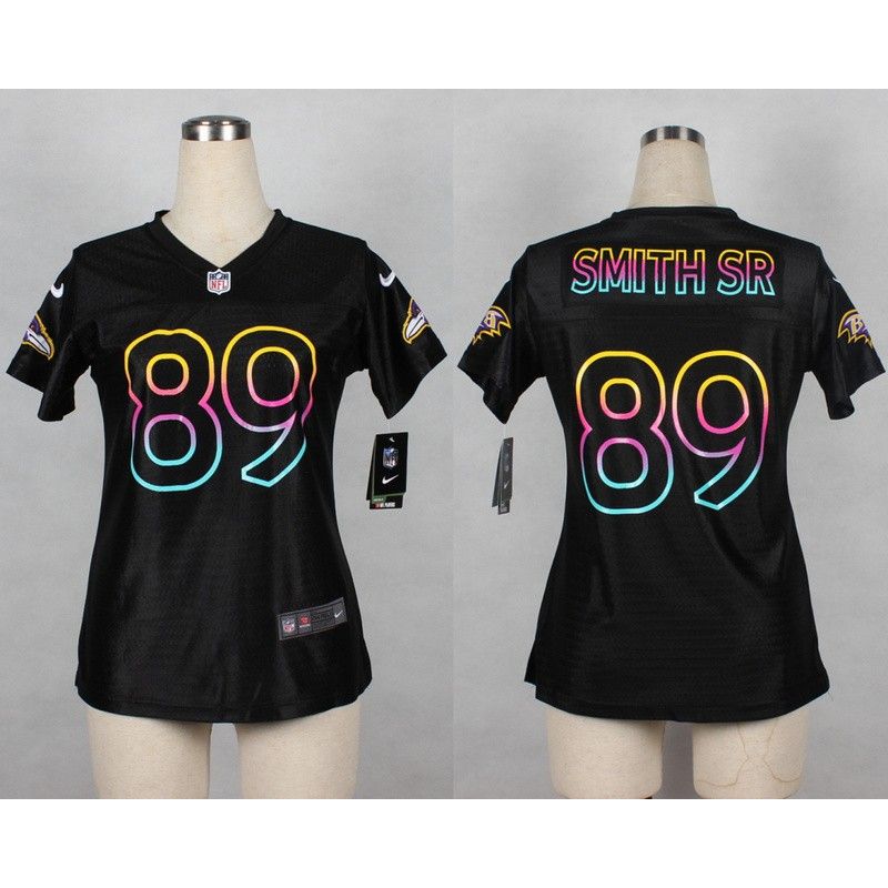 Cheap Steve Smith SR Ravens Women Jersey From China Black Fashion #89