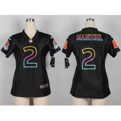 Cheap Johnny Manziel Browns Women Jersey From China Black Fashion #2