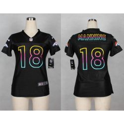Cheap Peyton Manning Broncos Women Jersey From China Black Fashion #18