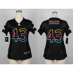 Cheap TJ Ward Broncos Women Jersey From China Black Fashion #43