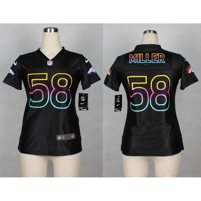 Cheap Von Miller Broncos Women Jersey From China Black Fashion #58