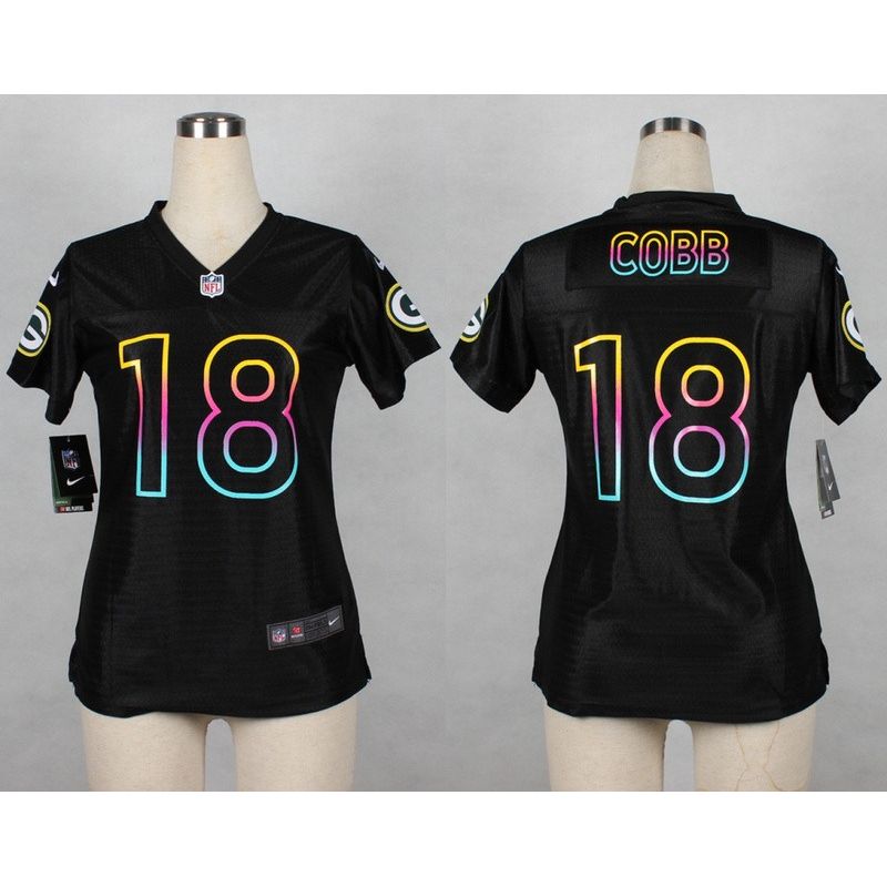 Cheap Randall Cobb Packers Women Jersey From China Black Fashion #18