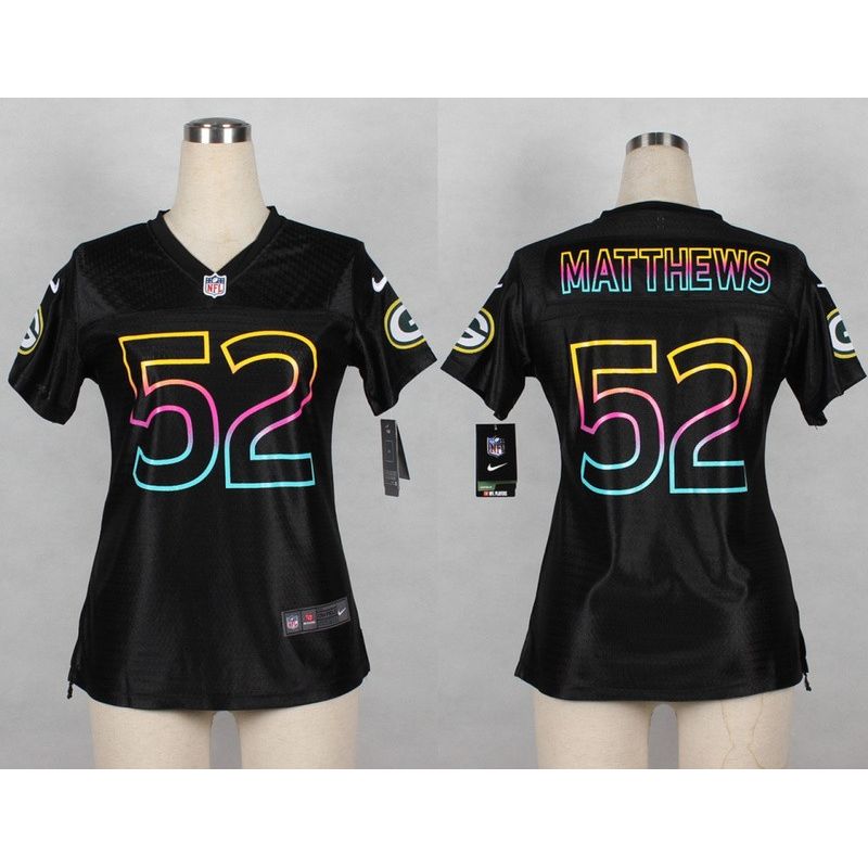 Cheap Clay Matthews Packers Women Jersey From China Black Fashion #52