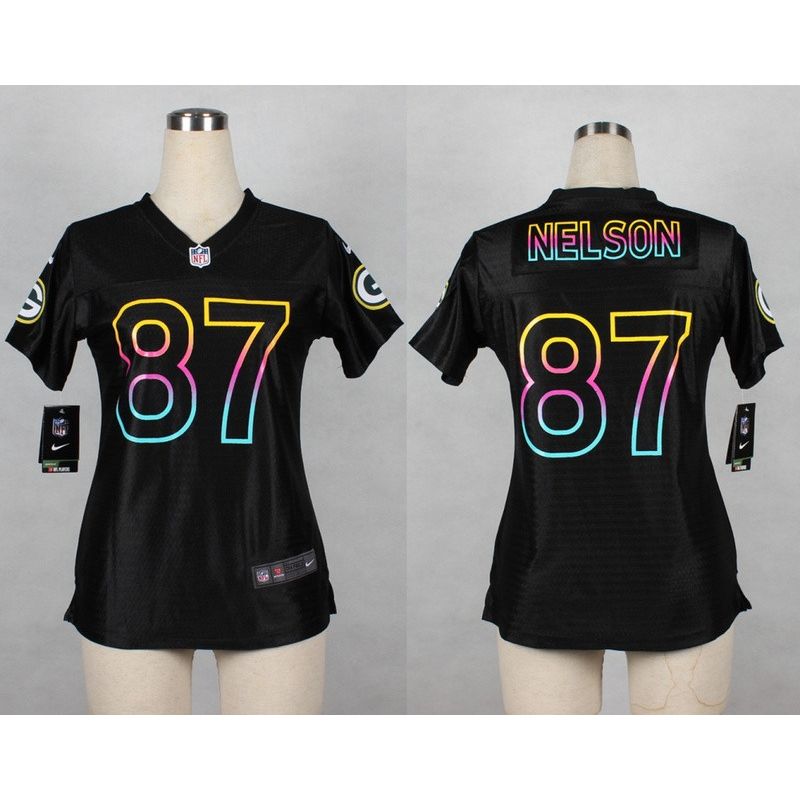 Cheap Jordy Nelson Packers Women Jersey From China Black Fashion #87