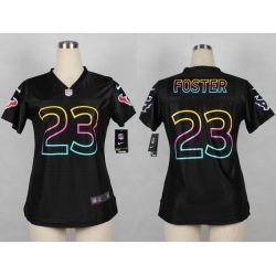 Cheap Arian Foster Texans Women Jersey From China Black Fashion #23