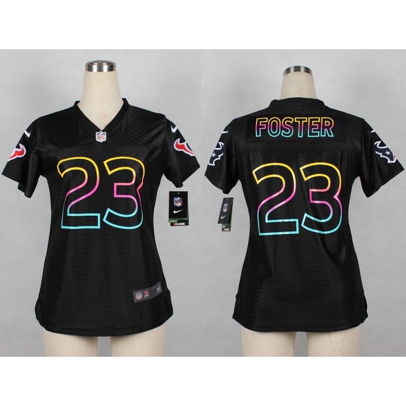 Cheap Arian Foster Texans Women Jersey From China Black Fashion #23