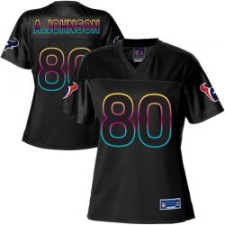 Cheap Andre Johnson Texans Women Jersey From China Black Fashion #80