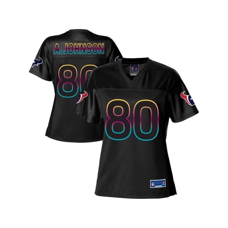 Cheap Andre Johnson Texans Women Jersey From China Black Fashion #80