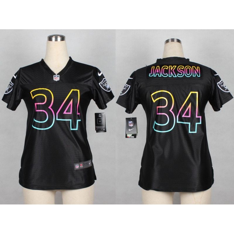Cheap Bo Jackson Raiders Women Jersey From China Black Fashion #34