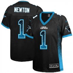 Cheap Cam Newton Panthers Women Jersey From China Black Drift Fashion I #1