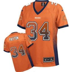 Cheap Walter Payton Bears Women Jersey From China Orange Drift Fashion I #34