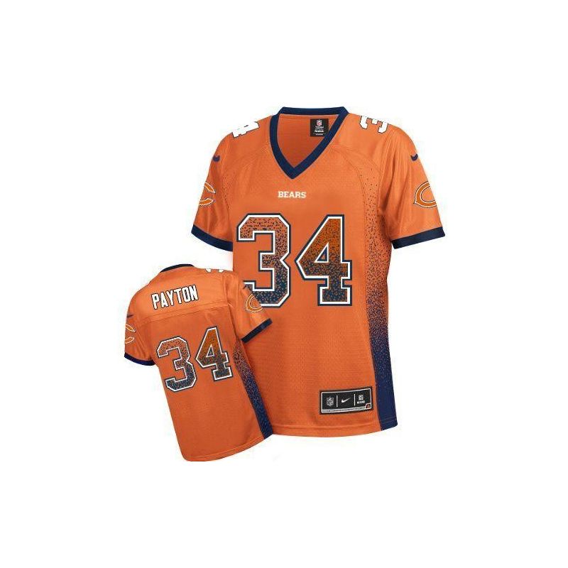 Cheap Walter Payton Bears Women Jersey From China Orange Drift Fashion I #34