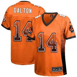 Cheap Andy Dalton Bengals Women Jersey From China Orange Drift Fashion I #14