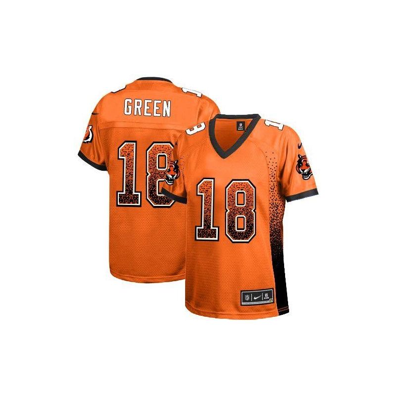 Cheap AJ Green Bengals Women Jersey From China Orange Drift Fashion I #18