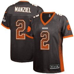 Cheap Johnny Manziel Browns Women Jersey From China Brown Drift Fashion I #2