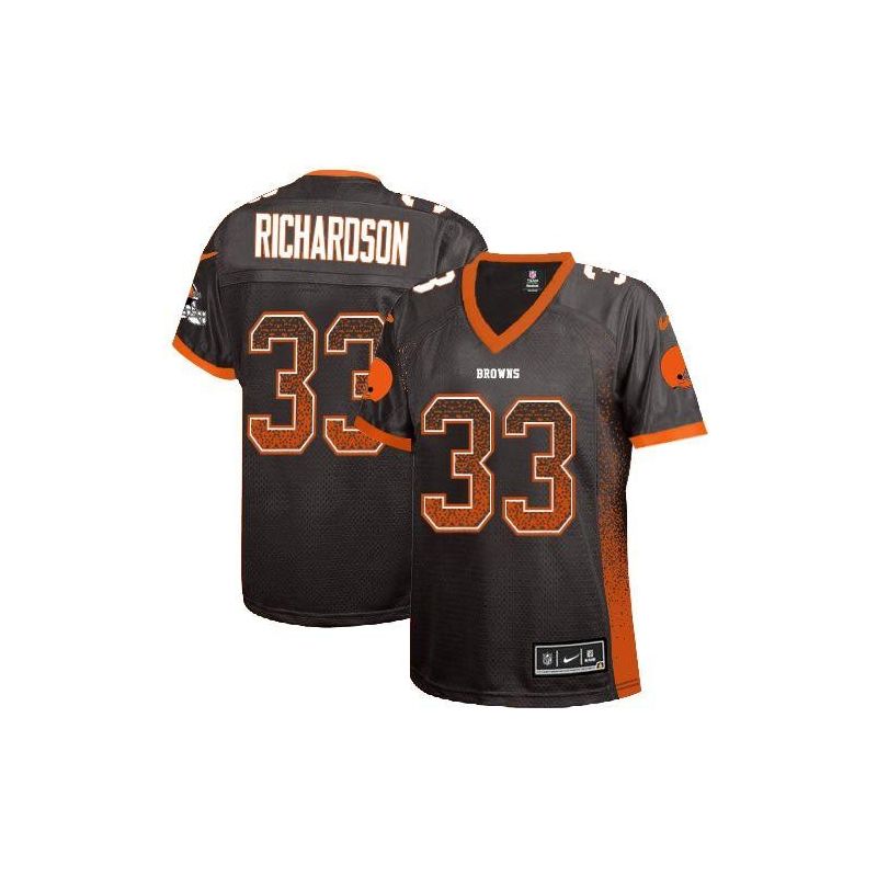 Cheap Trent Richardson Browns Women Jersey From China Brown Drift Fashion I #33