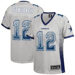 Cheap Roger Staubach Cowboys Women Jersey From China Grey Drift Fashion I #12
