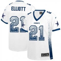 Cheap Ezekiel Elliott Cowboys Women Jersey From China White Drift Fashion I #21