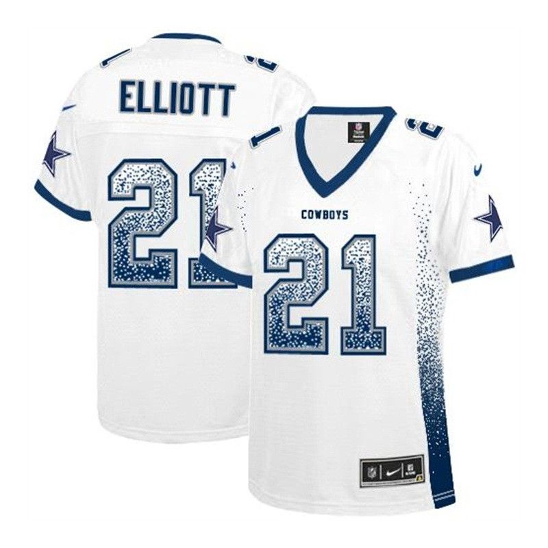 Cheap Ezekiel Elliott Cowboys Women Jersey From China White Drift Fashion I #21