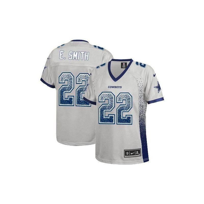 Cheap Emmitt Smith Cowboys Women Jersey From China Grey Drift Fashion I #22