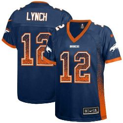 Cheap Paxton Lynch Broncos Women Jersey From China Blue Drift Fashion I #12