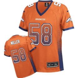 Cheap Von Miller Broncos Women Jersey From China Orange Drift Fashion I #58