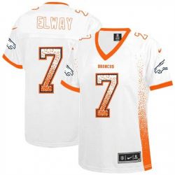 Cheap John Elway Broncos Women Jersey From China White Drift Fashion I #7