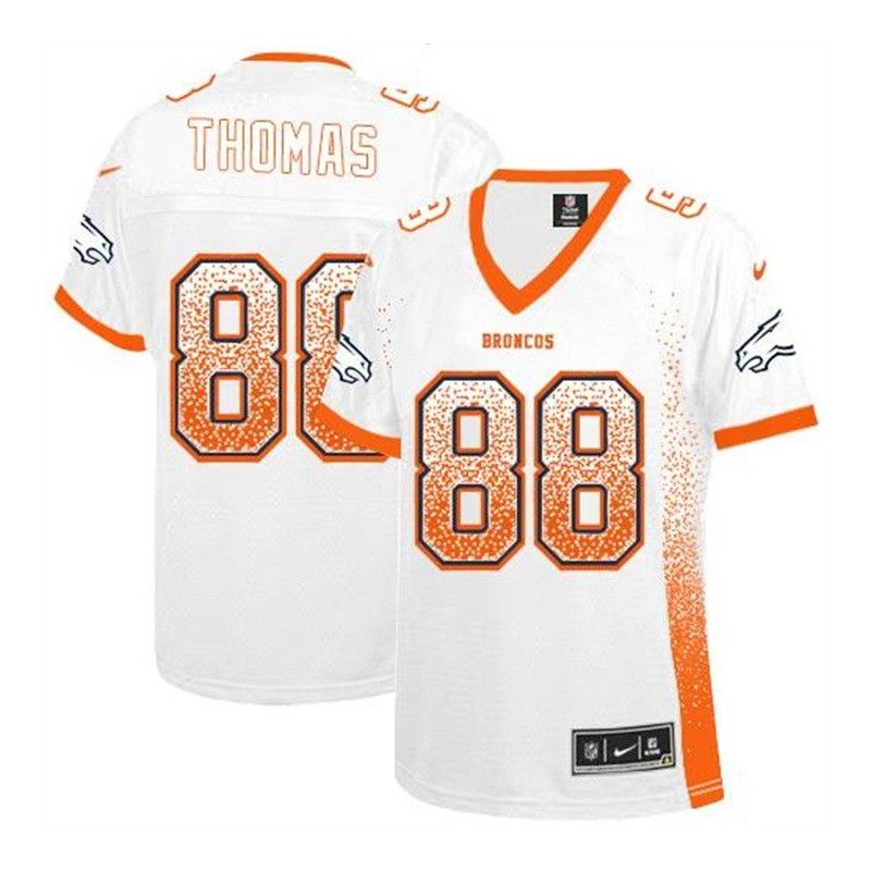 Cheap Demaryius Thomas Broncos Women Jersey From China White Drift Fashion I #88