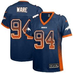 Cheap DeMarcus Ware Broncos Women Jersey From China Blue Drift Fashion I #94