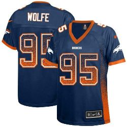 Cheap Derek Wolfe Broncos Women Jersey From China Blue Drift Fashion I #95