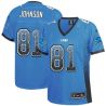 Cheap Calvin Johnson Lions Women Jersey From China Blue Drift Fashion I #81
