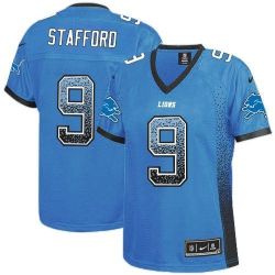 Cheap Matthew Stafford Lions Women Jersey From China Blue Drift Fashion I #9