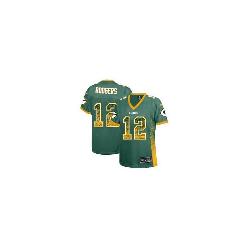 Cheap Aaron Rodgers Packers Women Jersey From China Green Drift Fashion I #12
