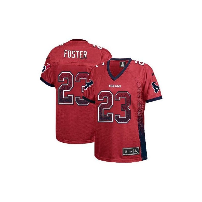 Cheap Arian Foster Texans Women Jersey From China Red Drift Fashion I #23