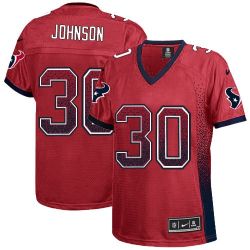 Cheap Kevin Johnson Texans Women Jersey From China Red Drift Fashion I #30
