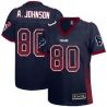 Cheap Andre Johnson Texans Women Jersey From China Blue Drift Fashion I #80