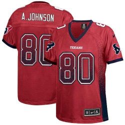 Cheap Andre Johnson Texans Women Jersey From China Red Drift Fashion I #80
