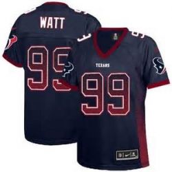 Cheap JJ Watt Texans Women Jersey From China Blue Drift Fashion I #99