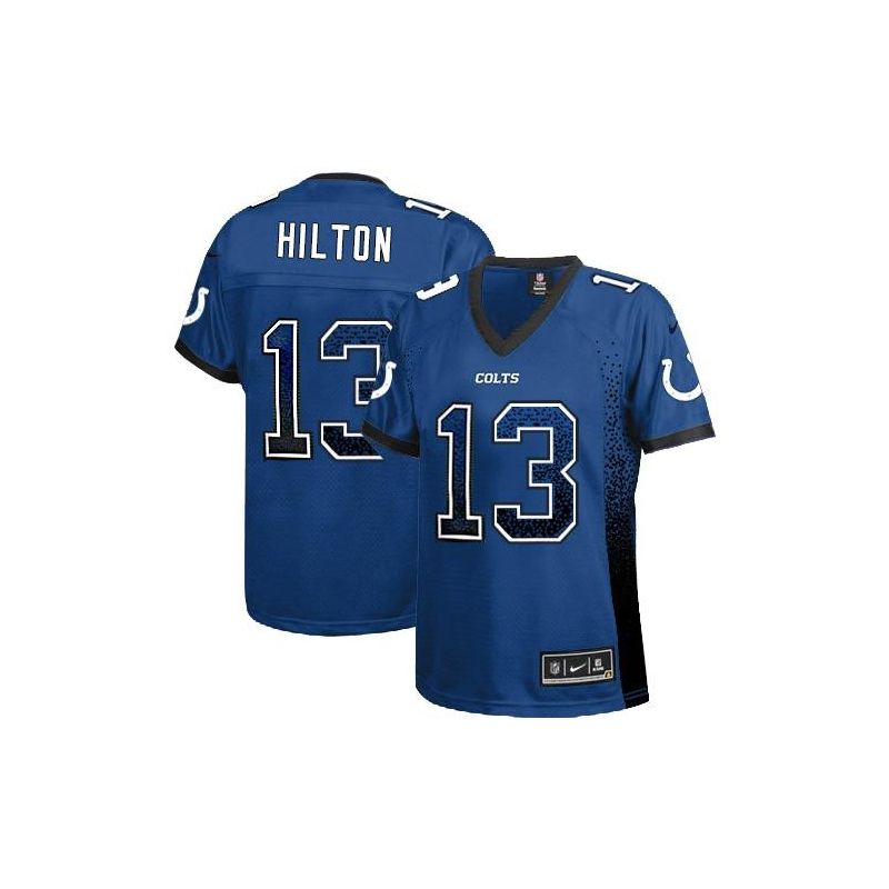 Cheap TY Hilton Colts Women Jersey From China Blue Drift Fashion I #13