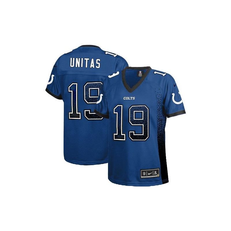 Cheap Johnny Unitas Colts Women Jersey From China Blue Drift Fashion I #19