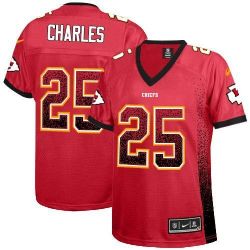 Cheap Jamaal Charles Chiefs Women Jersey From China Red Drift Fashion I #25