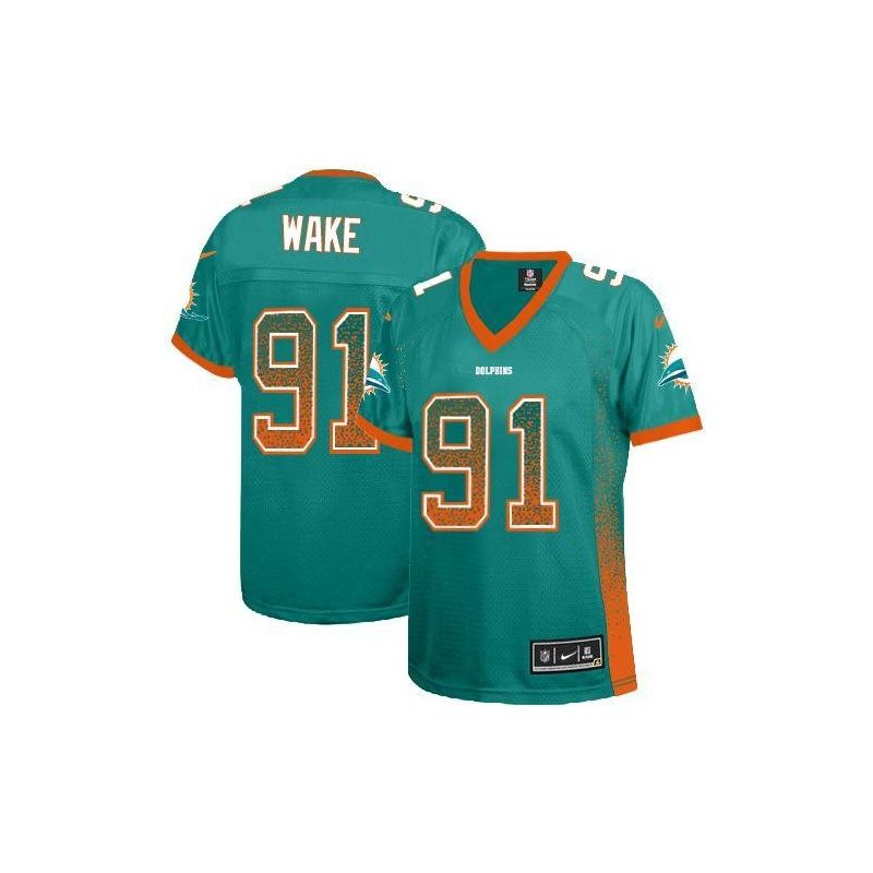 Cheap Cameron Wake Dolphins Women Jersey From China Green Drift Fashion I #91