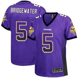 Cheap Teddy Bridgewater Vikings Women Jersey From China Purple Drift Fashion I #5