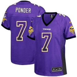 Cheap Christian Ponder Vikings Women Jersey From China Purple Drift Fashion I #7